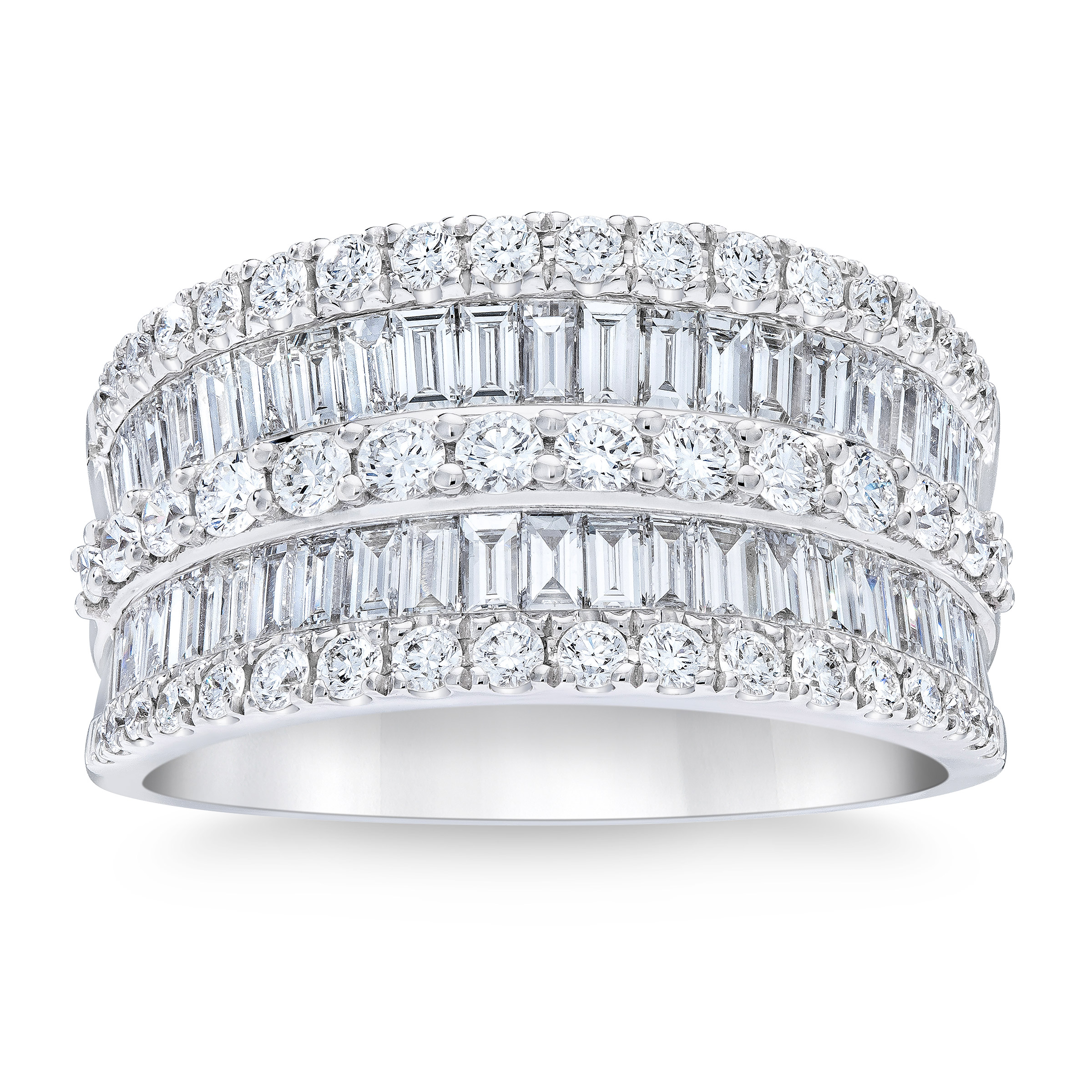 Baguette and Round Brilliant Diamond Ring (2.00 ctw)