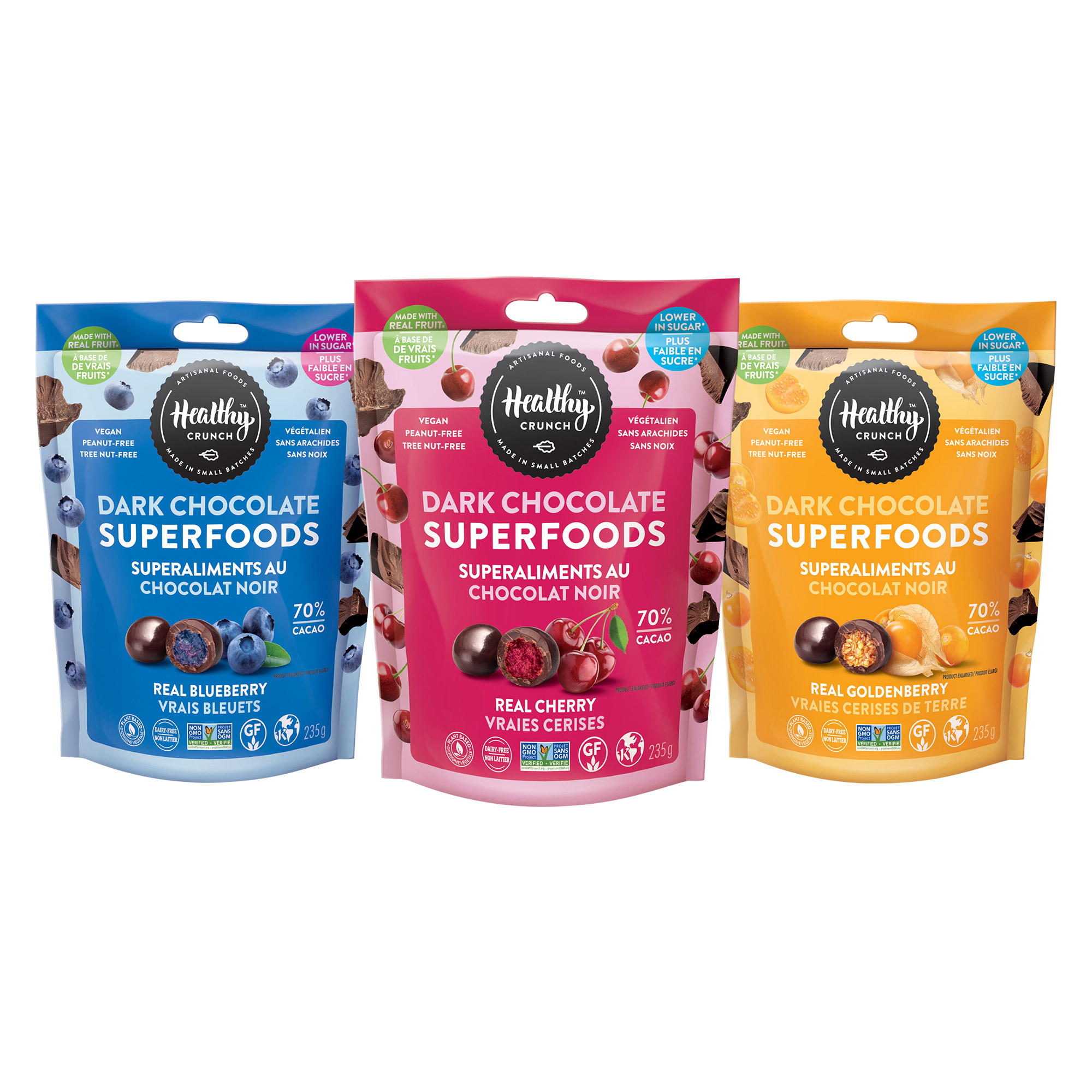 Healthy Crunch - Dark Chocolate Superfoods, 6 × 235 g