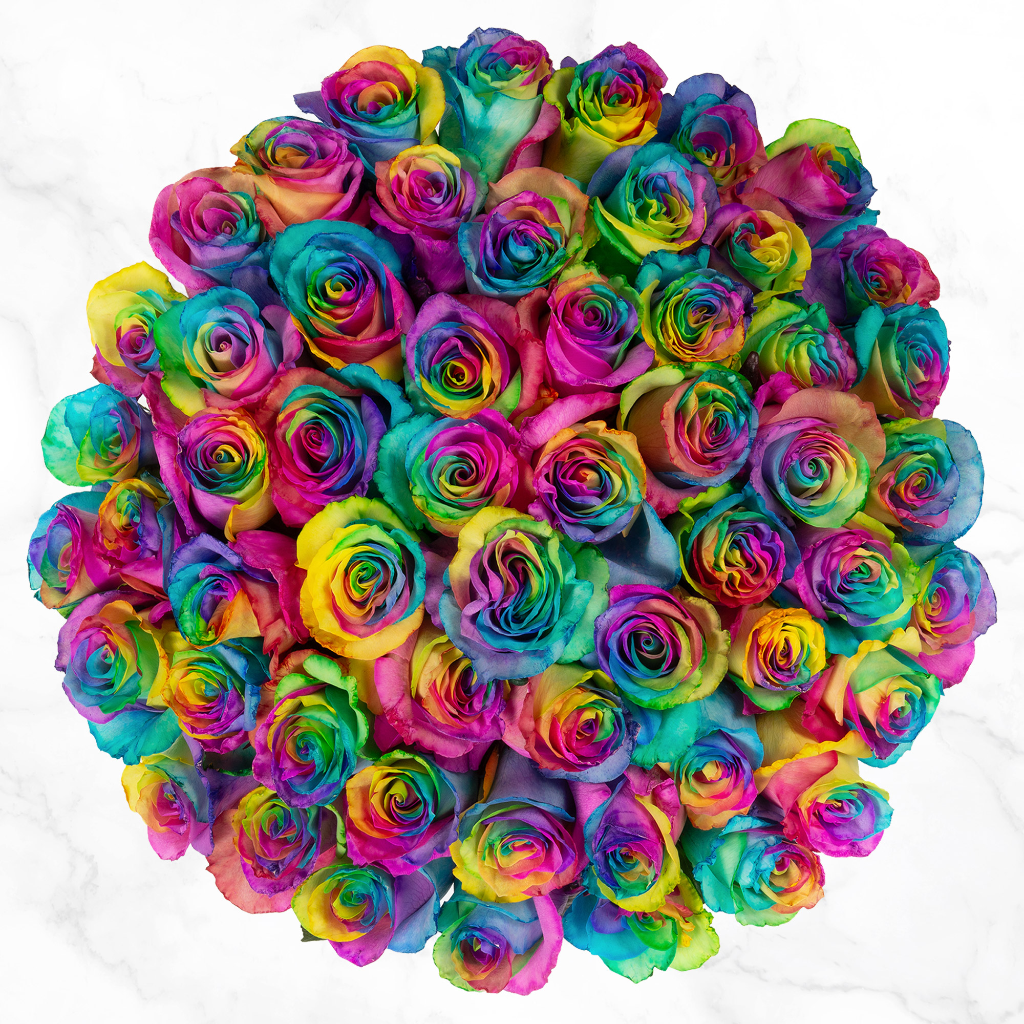 50-stem Rainbow Roses