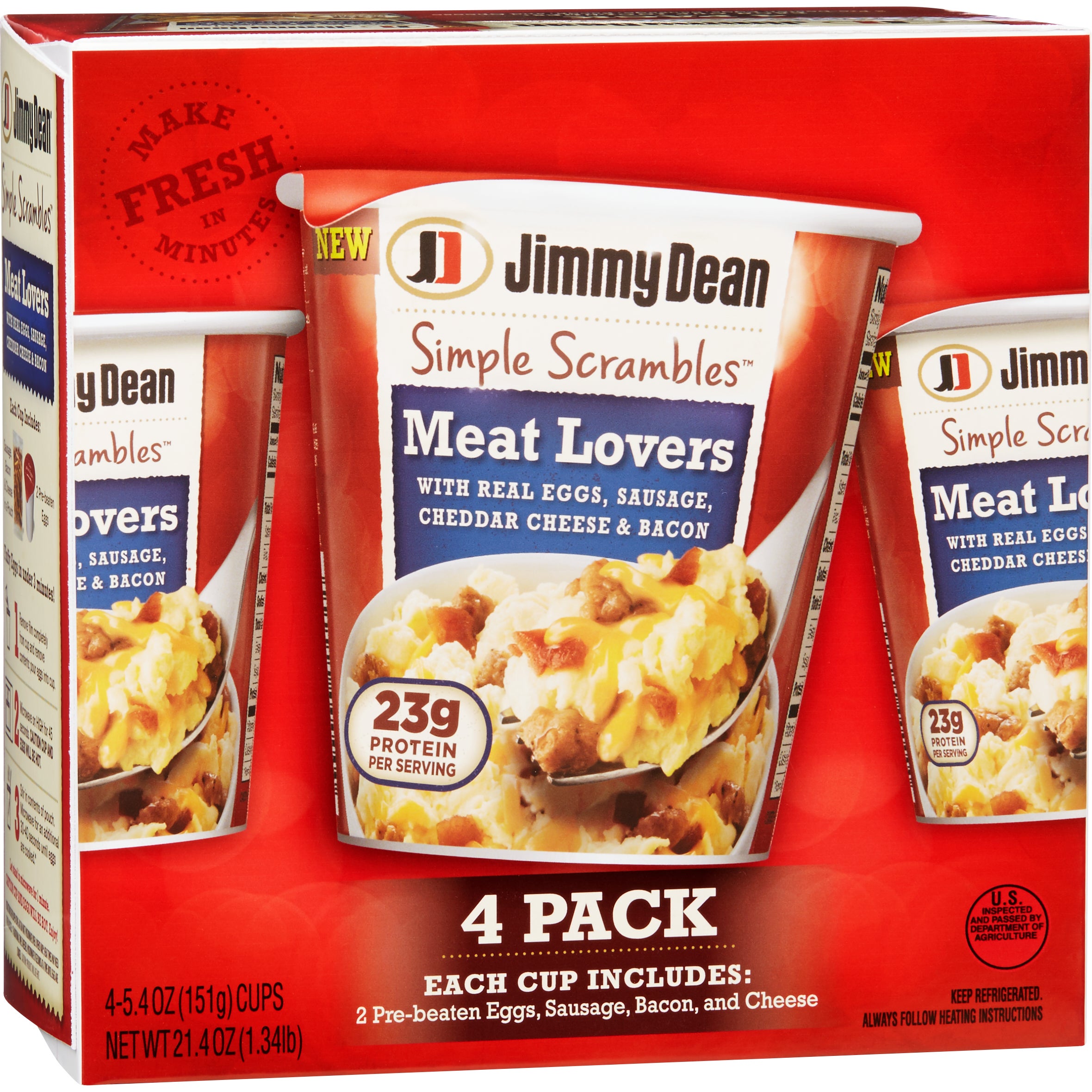 Jimmy Dean Simple Scrambles, Meat Lovers, 5.4 oz, 4 ct | Costco