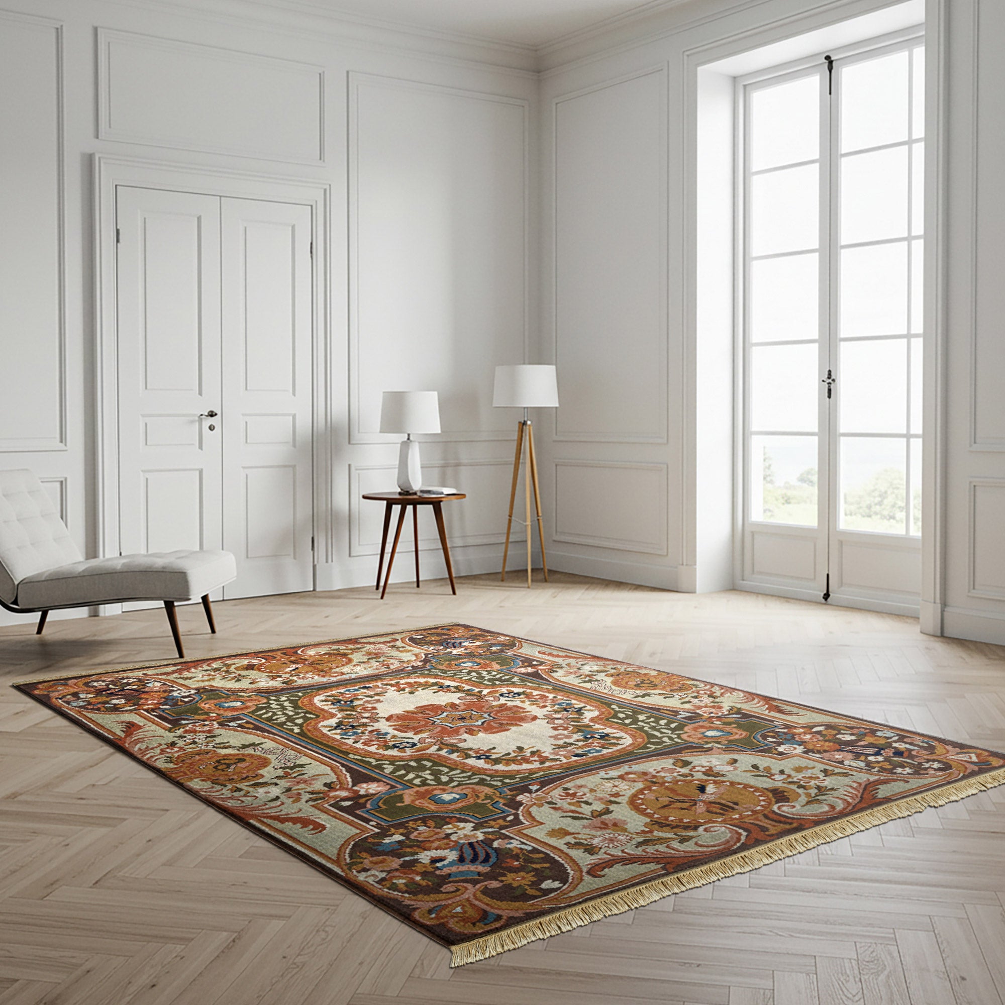 Chatsworth Hand Knotted Rug Collection, Beckley Park Ivory | Costco