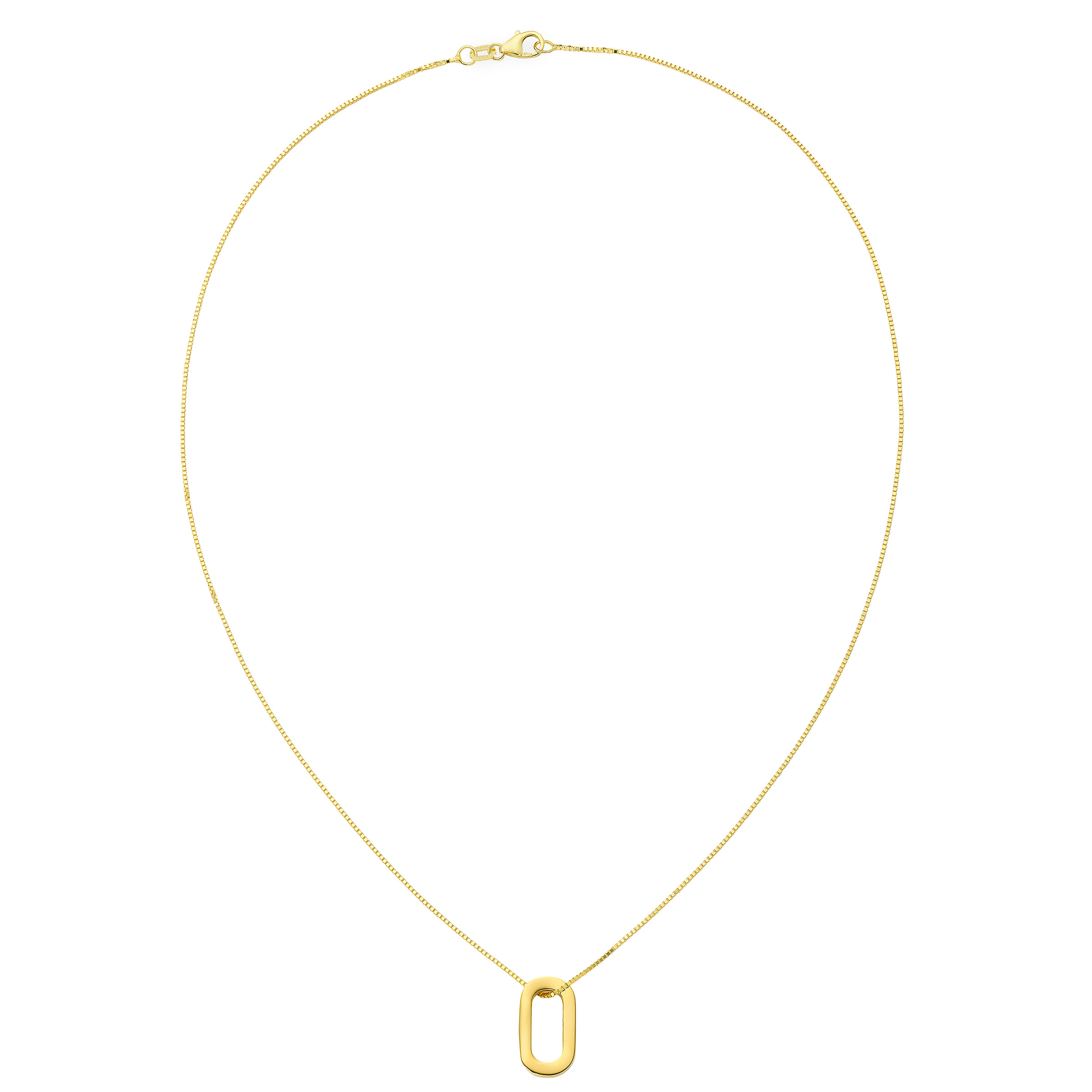 14kt Yellow Gold Paperclip Link Pendant | Costco