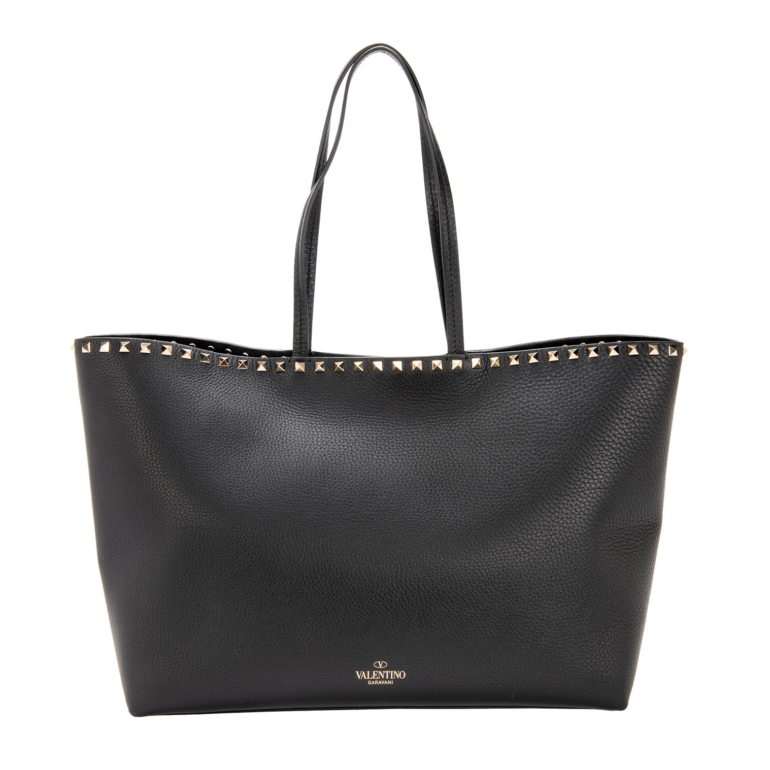 【未使用品箱付き】VALENTINO Black Rockstud　Bag Valentino Rockstud Shopping Bag, Black | Costco