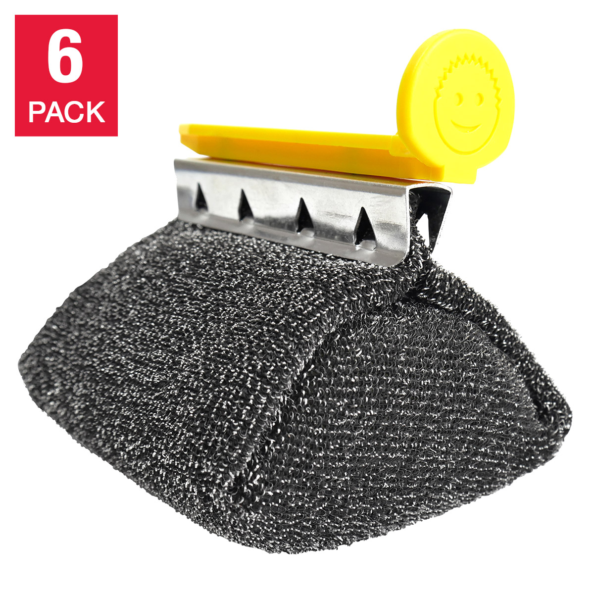 Scrub Daddy - BBQ Daddy Steam Cleaning Grill Scrubber Refill Heads, 6-pack