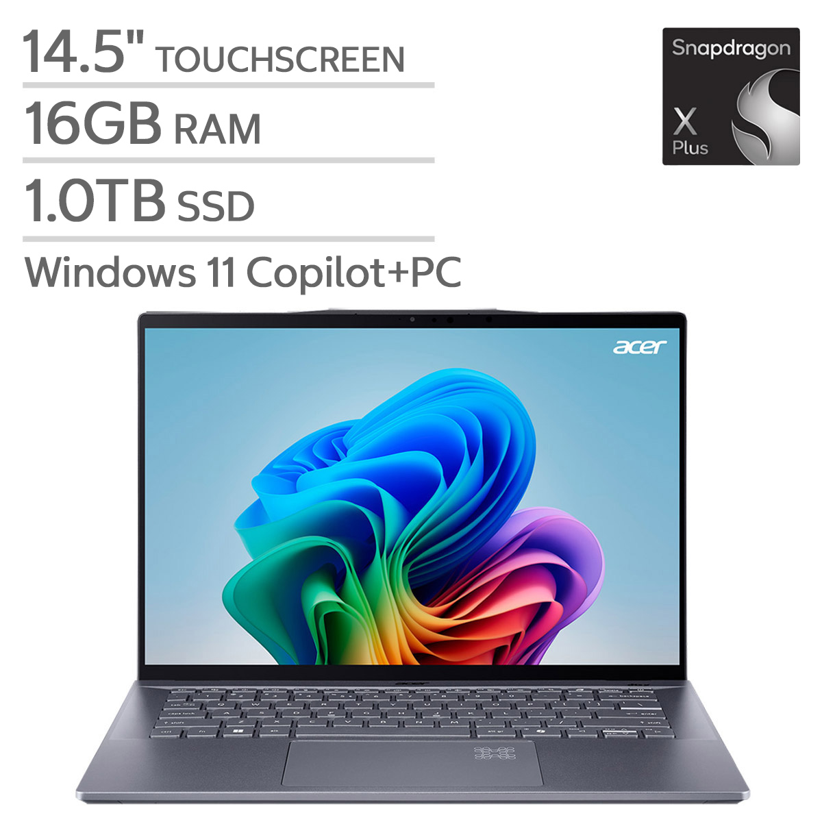 Acer Swift 14.5” AI Copilot+ Touchscreen Laptop - Snapdragon X