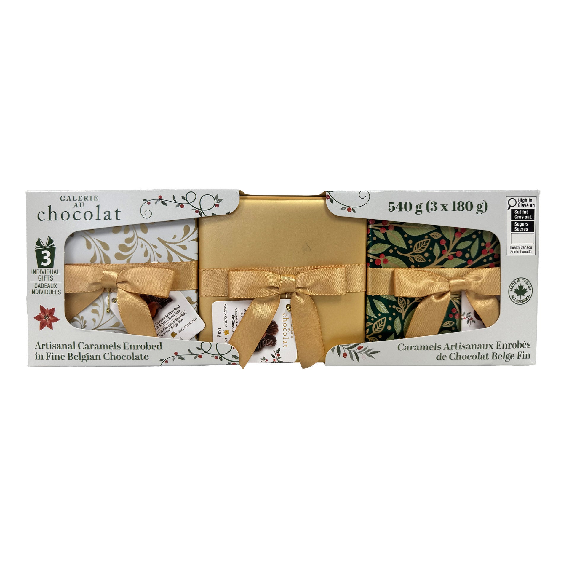 Galarie Au Chocolat Caramel Chocolates, 3 × 180 g | Costco