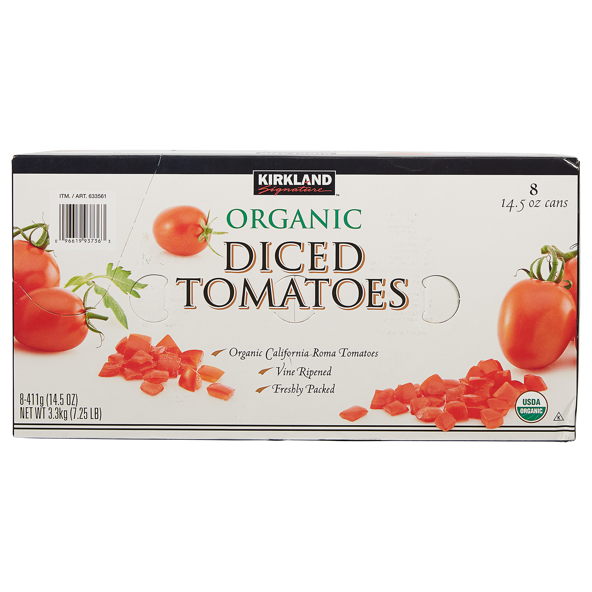Kirkland Signature, Organic Diced Tomatoes, 14.5 oz, 8-Count