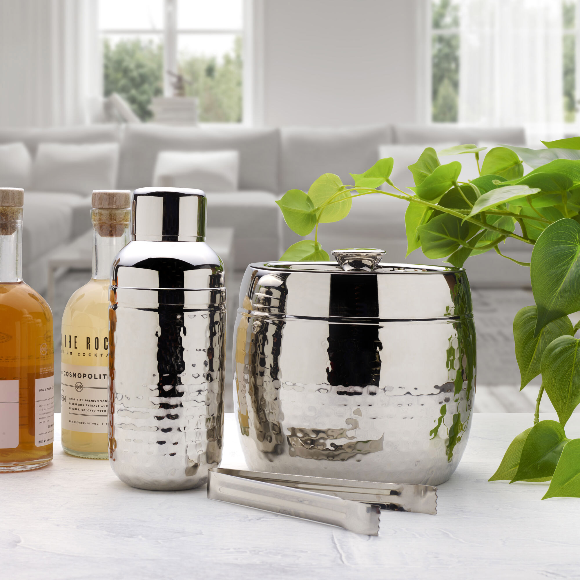 Mikasa Hammered Stainless Steel Barware 3-piece Set