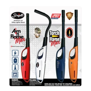 SCRIPTO UTILITY MAX LIGHTERS 4 PACK