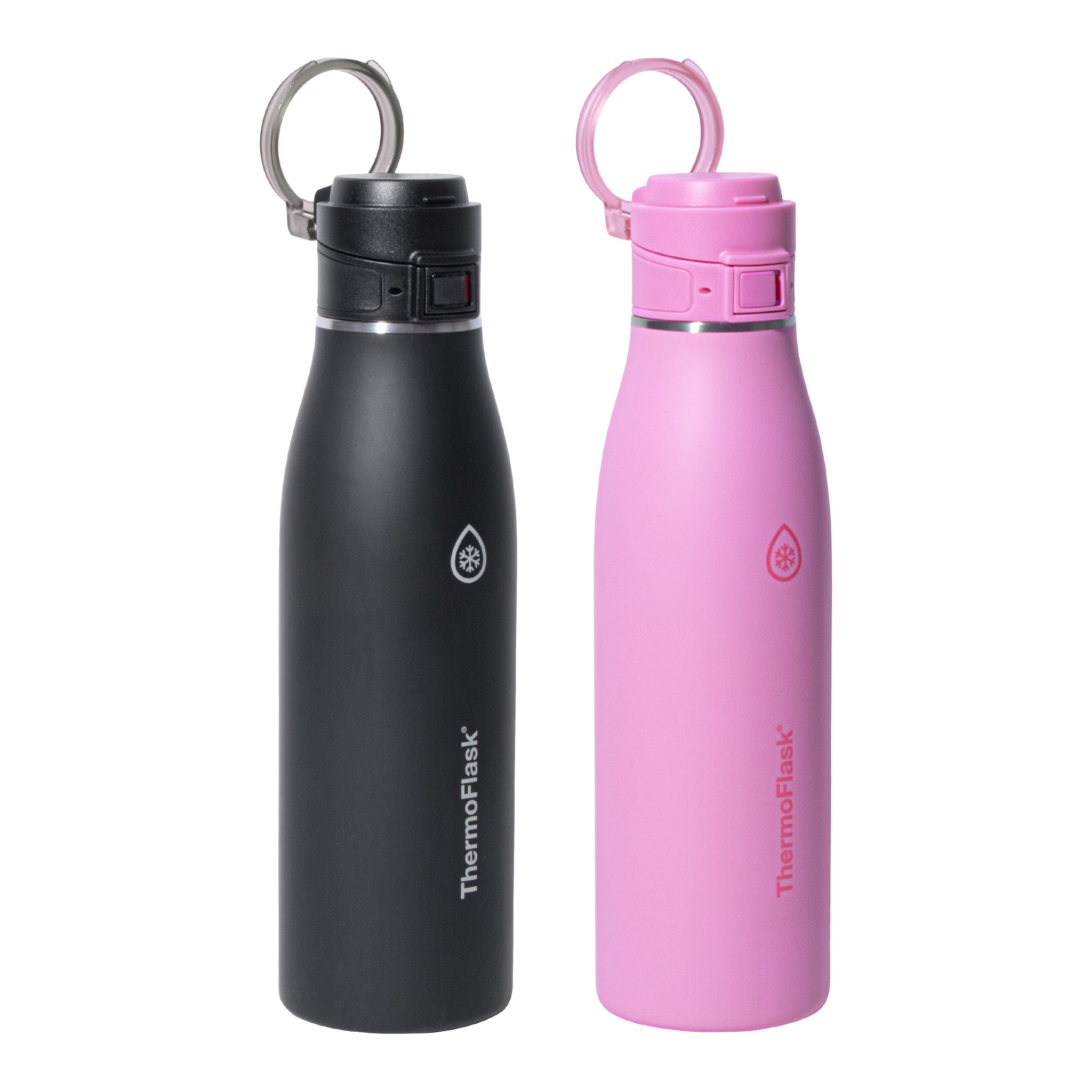 Thermoflask - Ensemble de bouteilles de 740 mL (25 oz) en acier inoxydable, paquet de 2