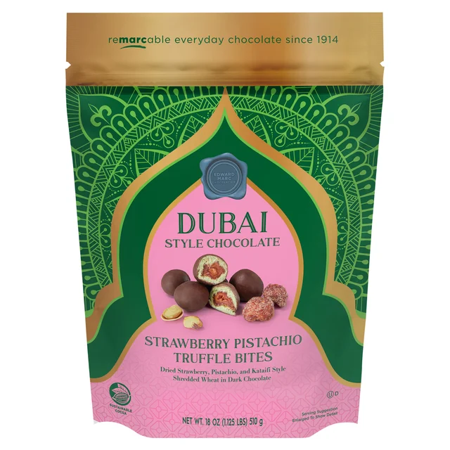 EDWARD MARC DUBAI STYLE STRAWBERRY BITES 18 OUNCES