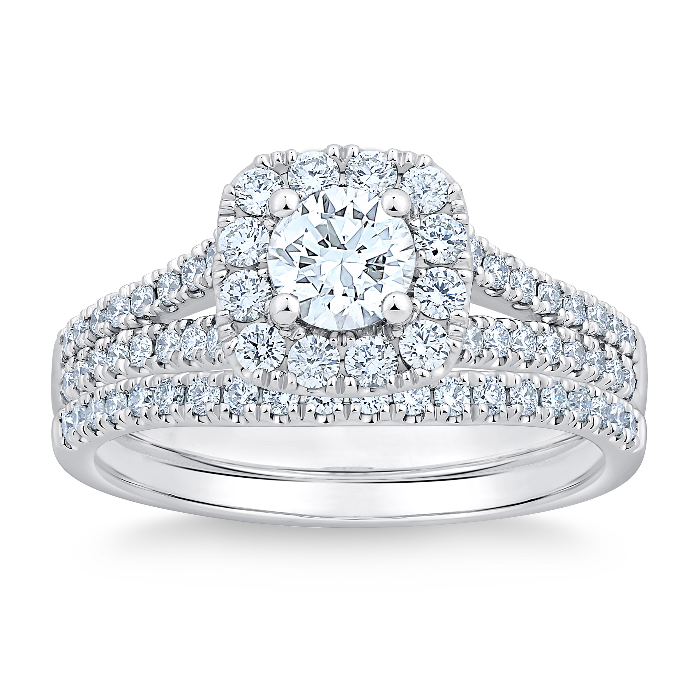 Round Brilliant Diamond Wedding Set (1.15 ctw)