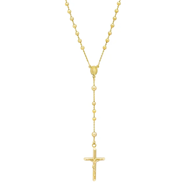14kt Gold High Polish Rosary