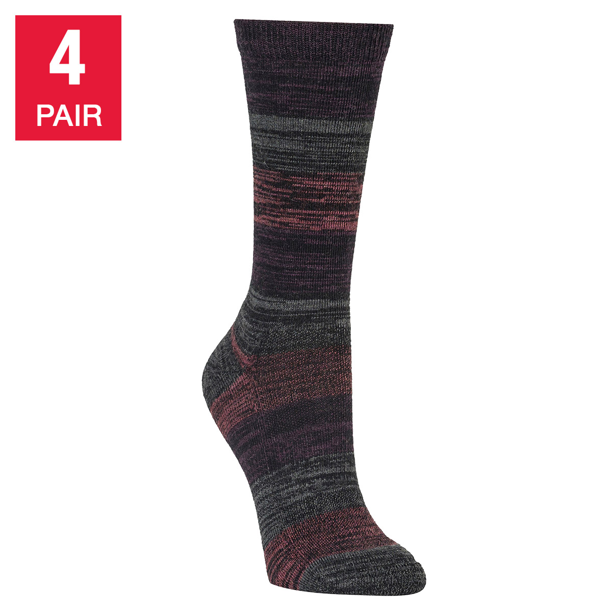 Kirkland Signature Women’s Merino Wool Crew Sock, 4-pair