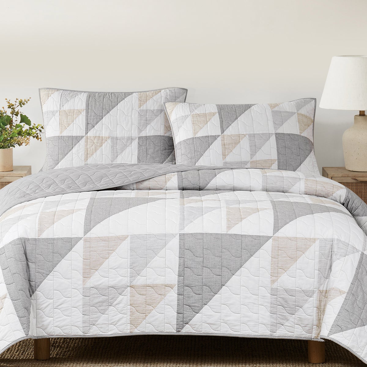 Origami Pieced Starlight Patchwork 3-piece Quilt Set | Costco Origami Pieced Starlight Patchwork 3-piece Quilt Set | Costco