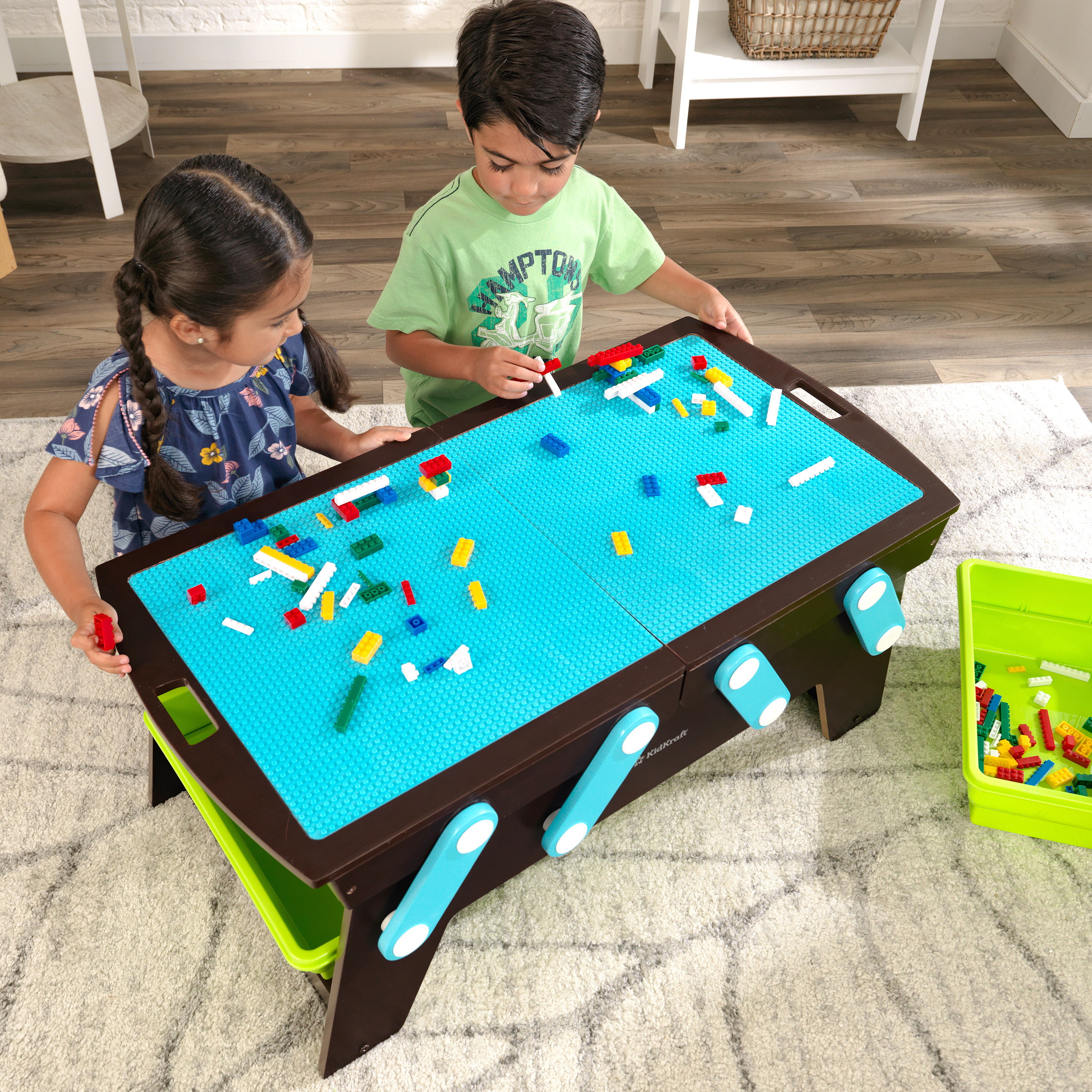 KidKraft Building Bricks Play N Store Table