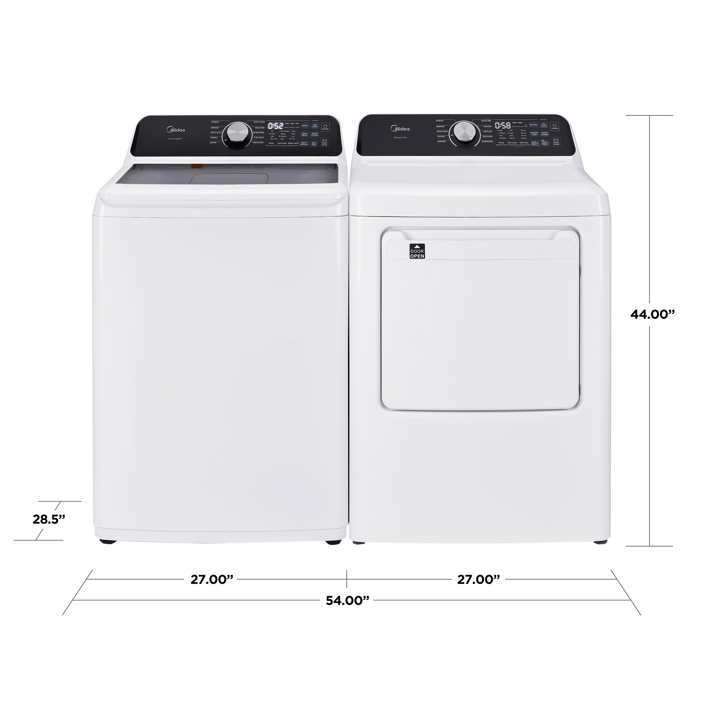 Midea Top Load Washer and Gas Dryer Laundry Pair - Thumbnail 5