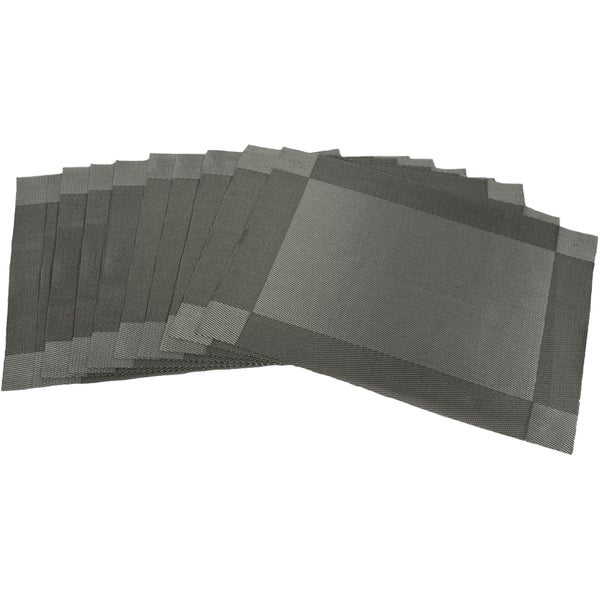 Kingston and Grace 13in. x 18in. Weave Placemat in Brown (Set of 12) Kingston and Grace 13in. x 18in. Weave Placemat in Brown (Set of 12)