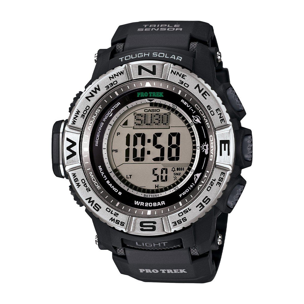 Casio PRO TREK Triple Sensor Black Dial Men's Watch