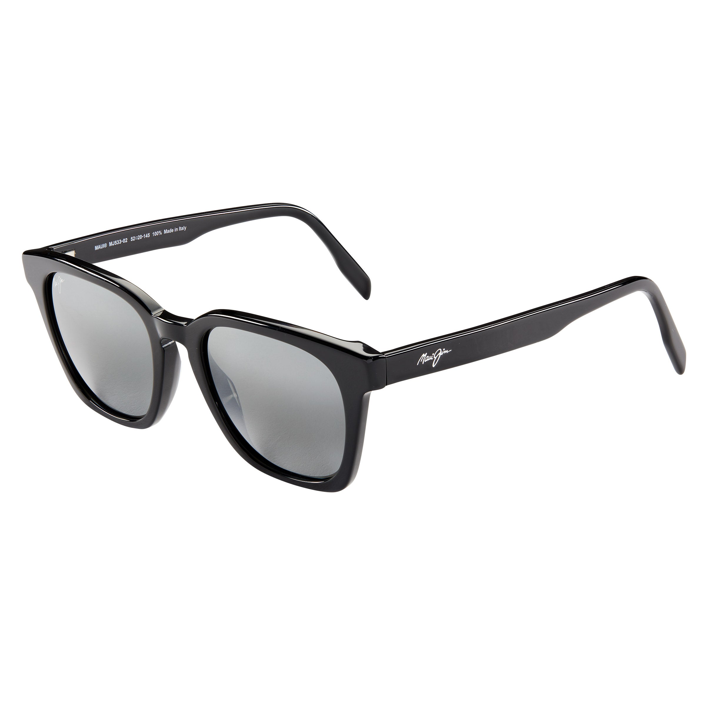 Maui Jim Shave Ice MJ 533-02 Black Sunglasses Gray Polarized Lenses 52mm Maui Jim SHAVE ICE 533-02 Gloss Black 52mm Sunglasses  main image 3