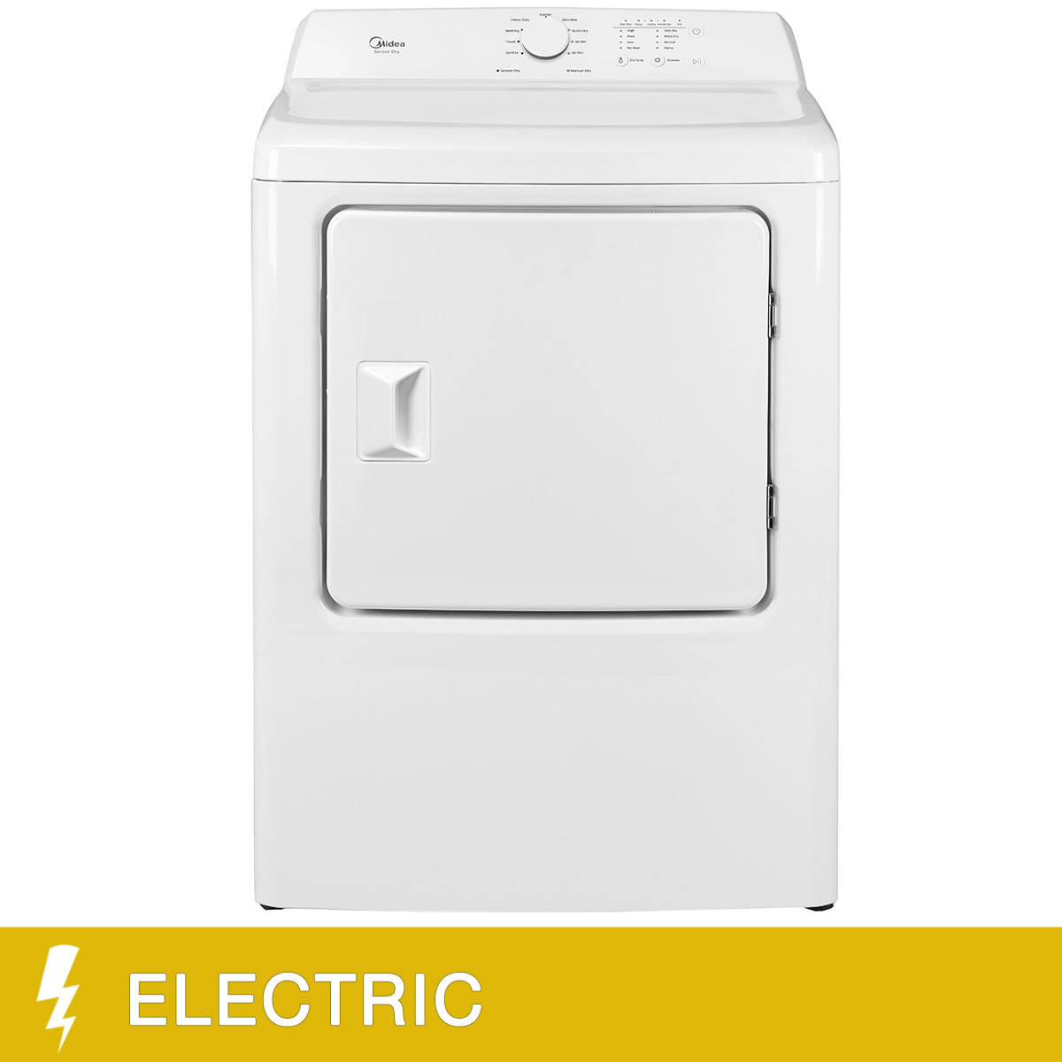 Midea 7.0 cu ft. White Electric Dryer with Sensor Dry