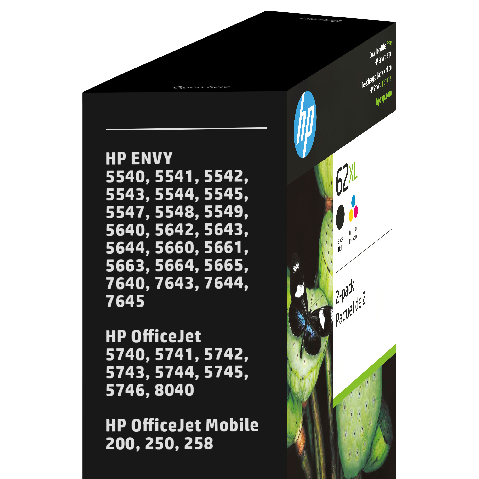HP 62XL Black and Tri-Color High Yield Original Ink Cartridges