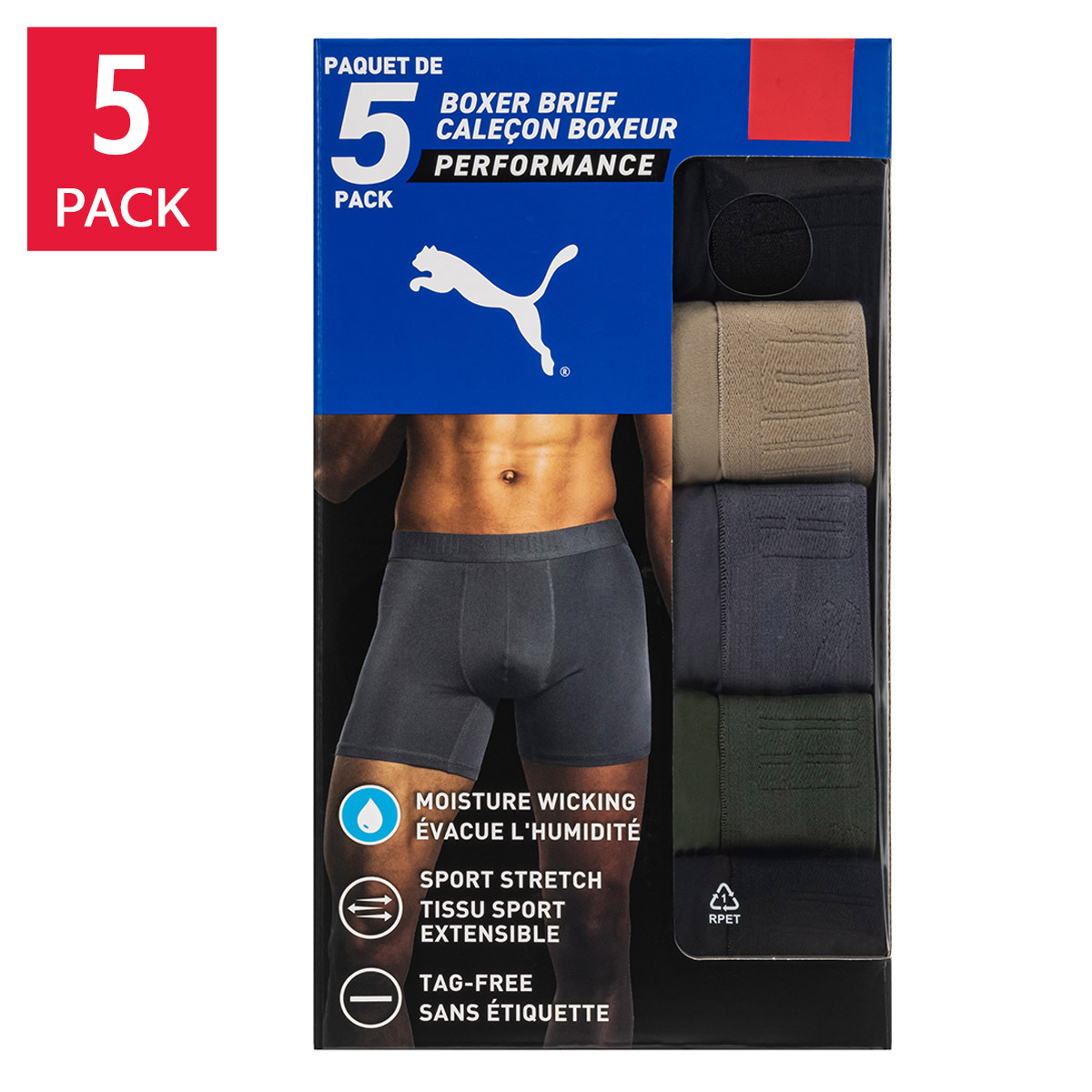 Puma Men's Active Boxer 5-pack | Costco