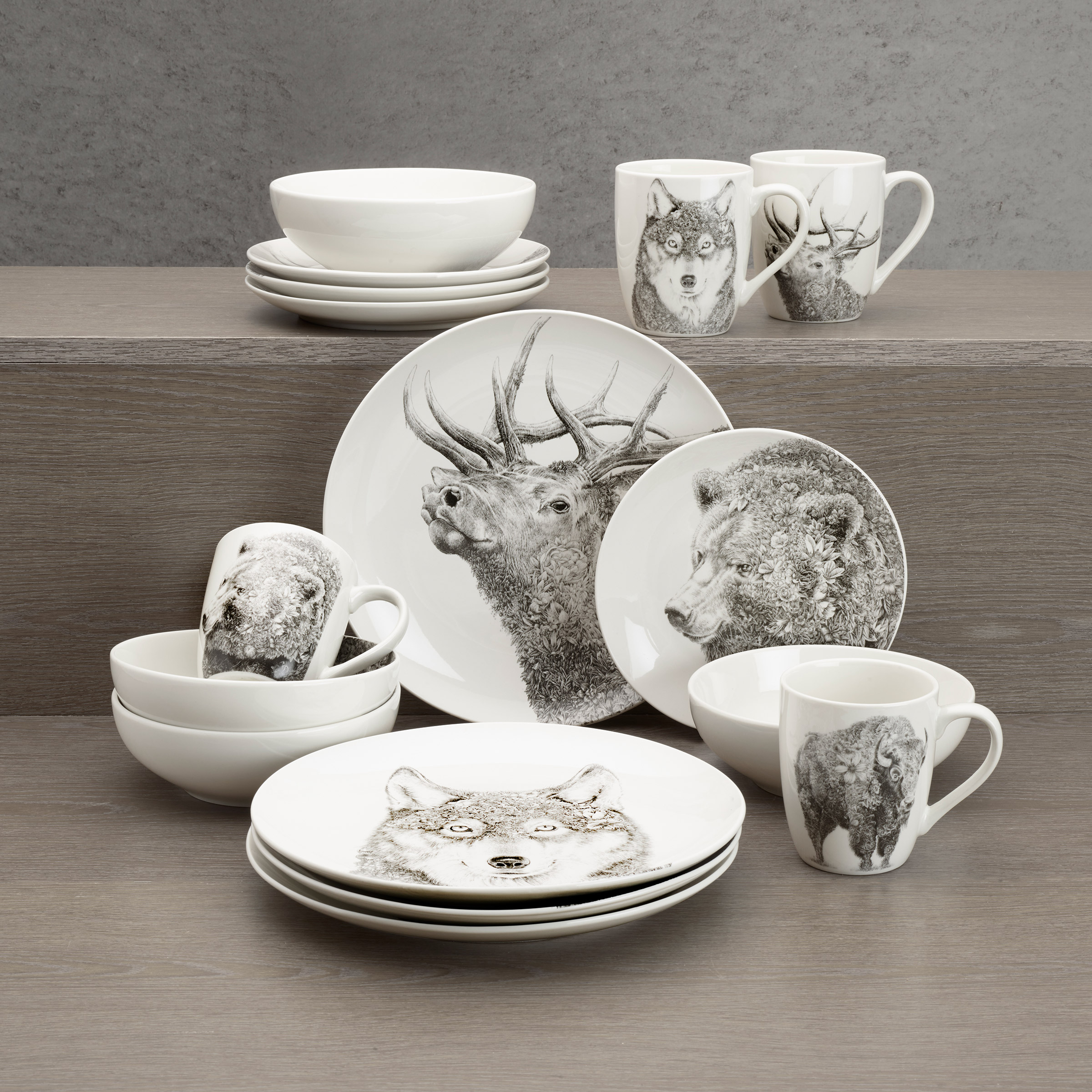 Maxwell & Williams 16-piece Great Outdoors Dinnerware Set | Costco