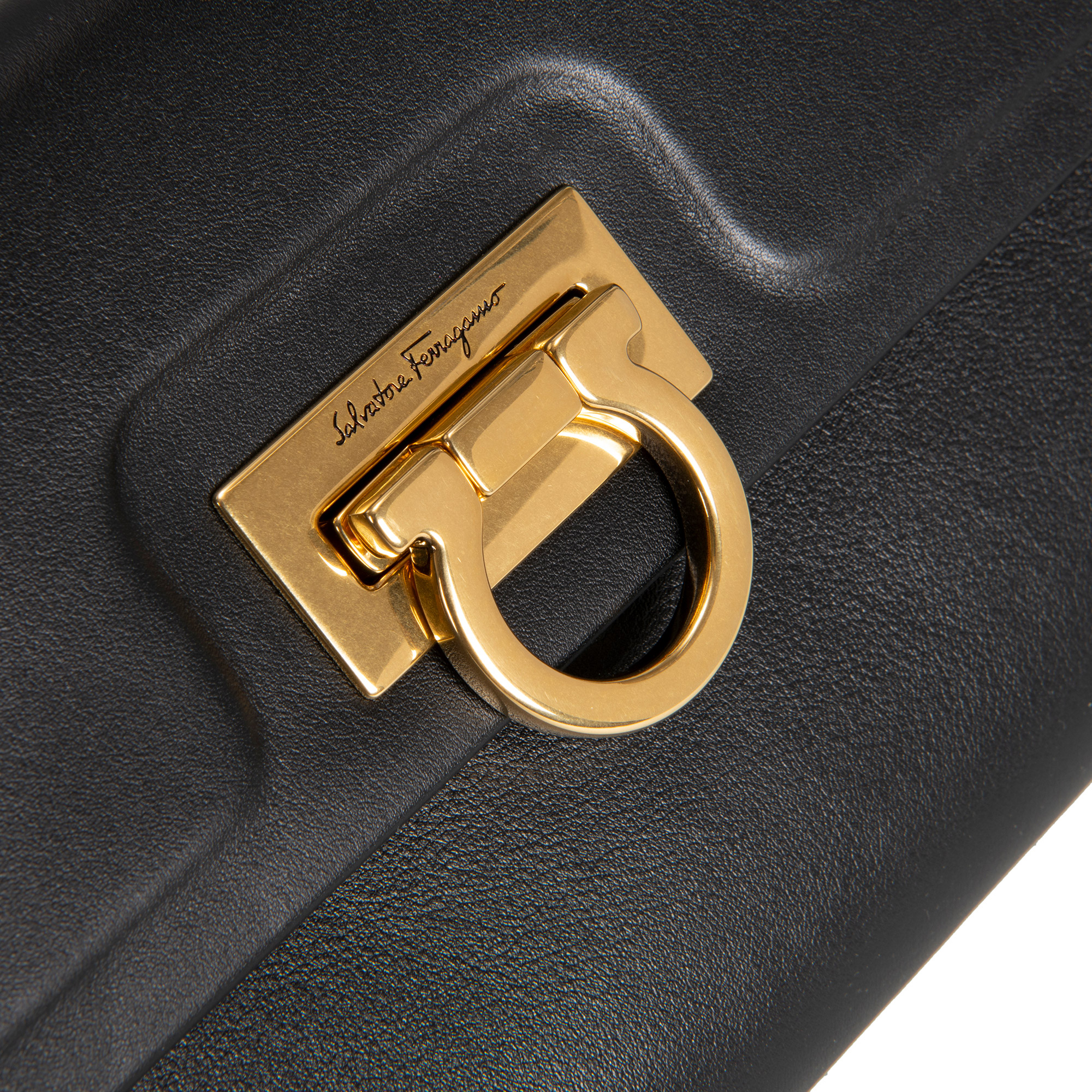 Ferragamo Swing Top Handle Bag, Black | Costco