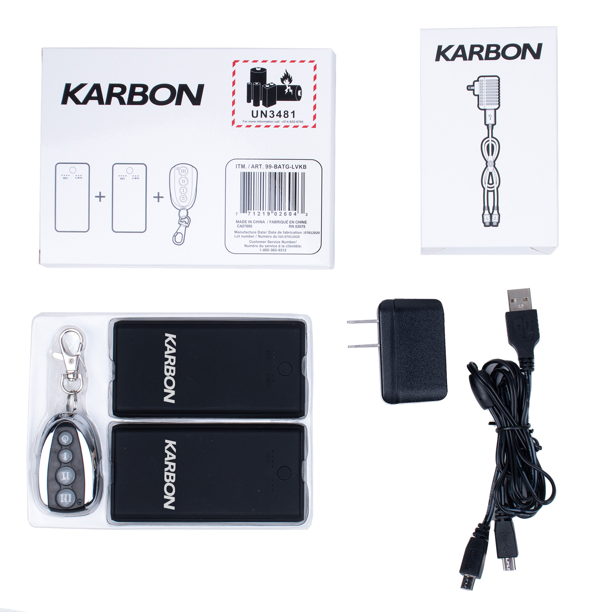 Lithium-polymer Battery Replacement with Charger for Karbon Heated Socks