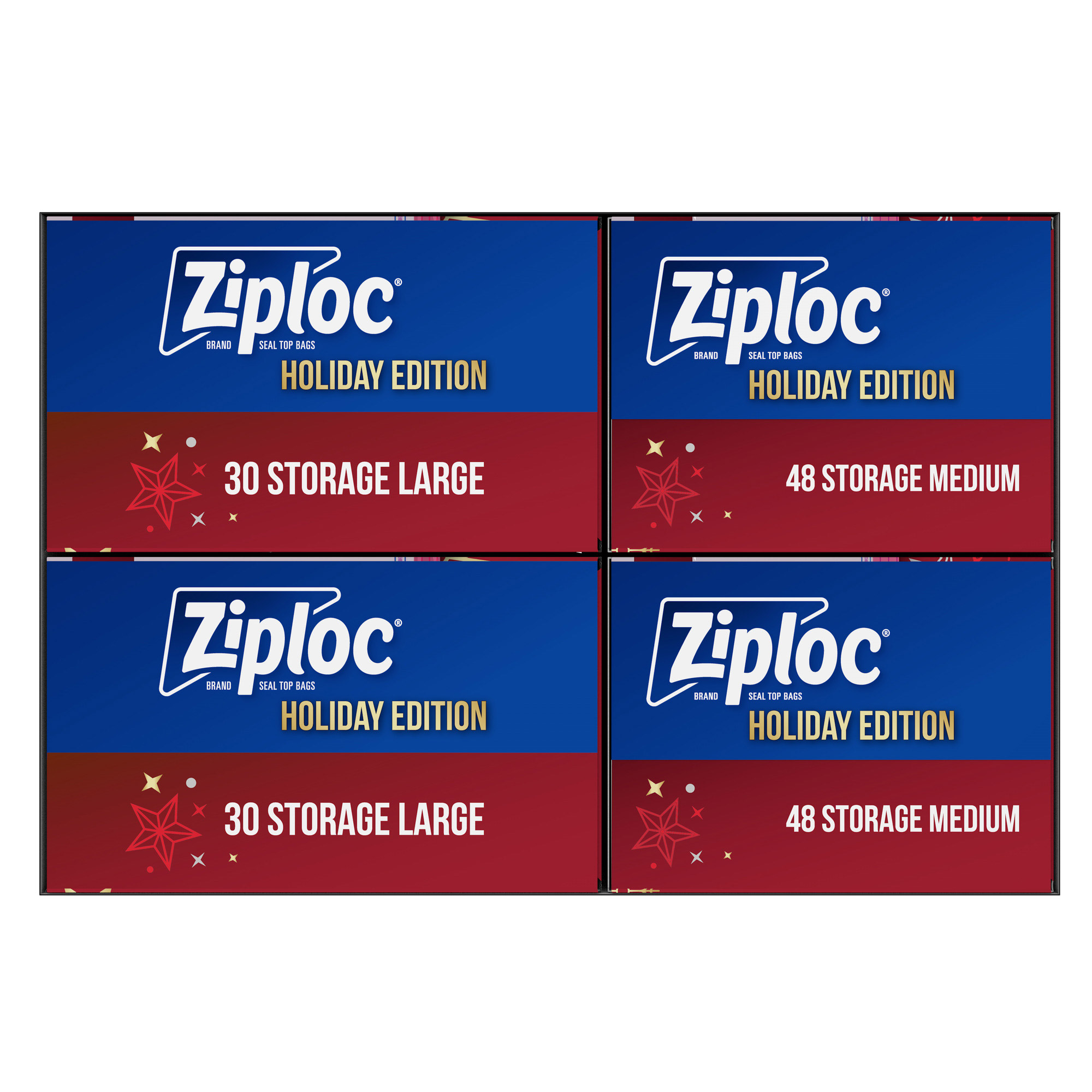 Ziploc Holiday Storage Bags Variety Pack, 156-count | Costco