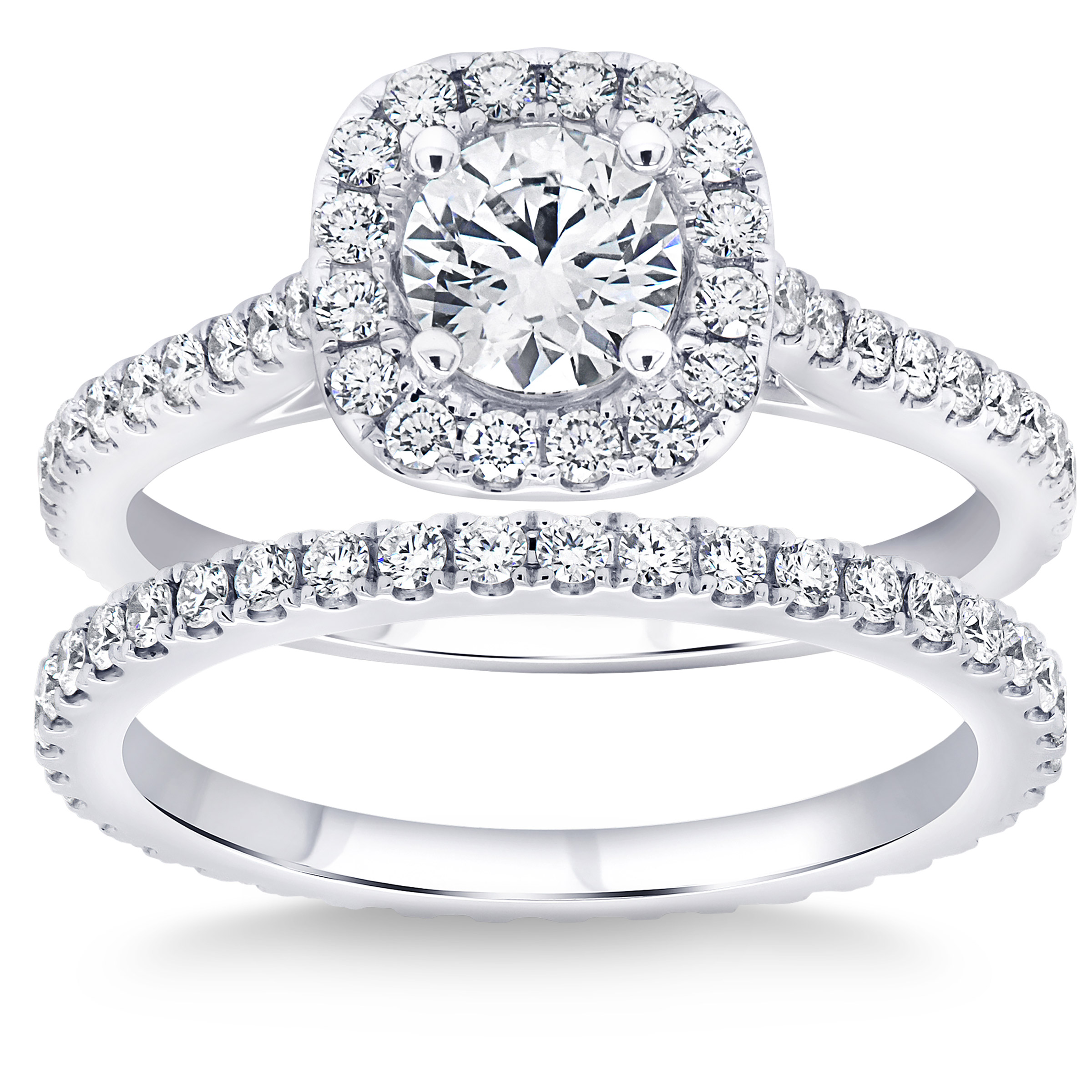 Round Brilliant Diamond Wedding Set (1.41 ctw)