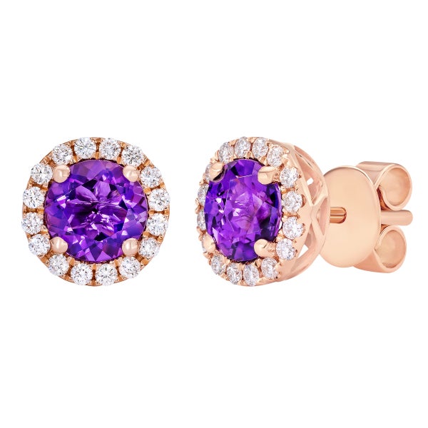 9ct rose gold Edison & Diamond earrings 9ct rose gold Edison & Diamond earrings