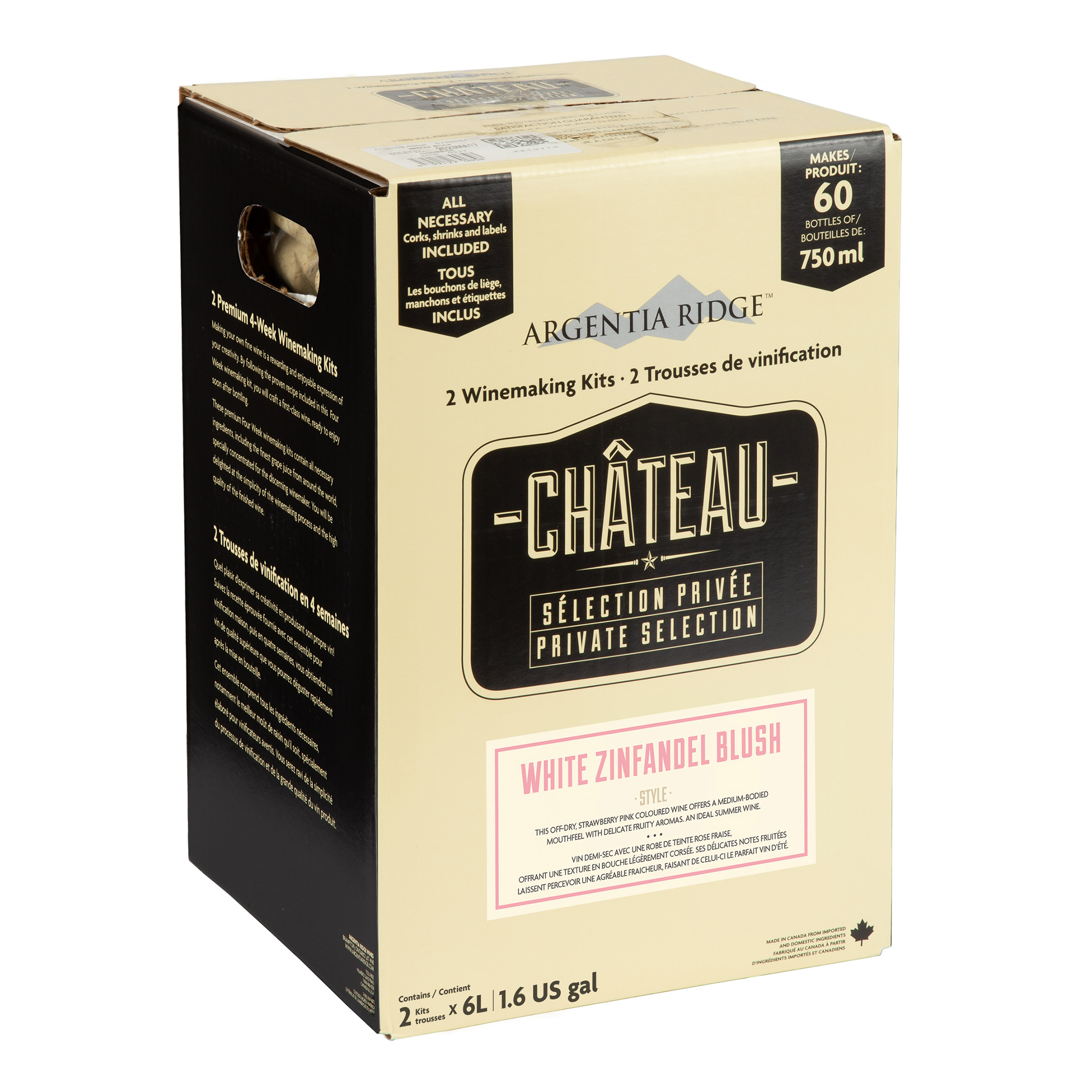 Argentia Ridge Château Private Selection White Zinfadel Wine Kit