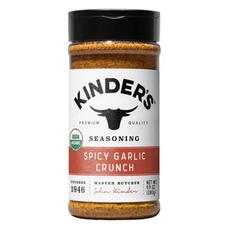KINDER'S ORGANIC SPICY GARLIC CRUNCH 9.9 OUNCE
