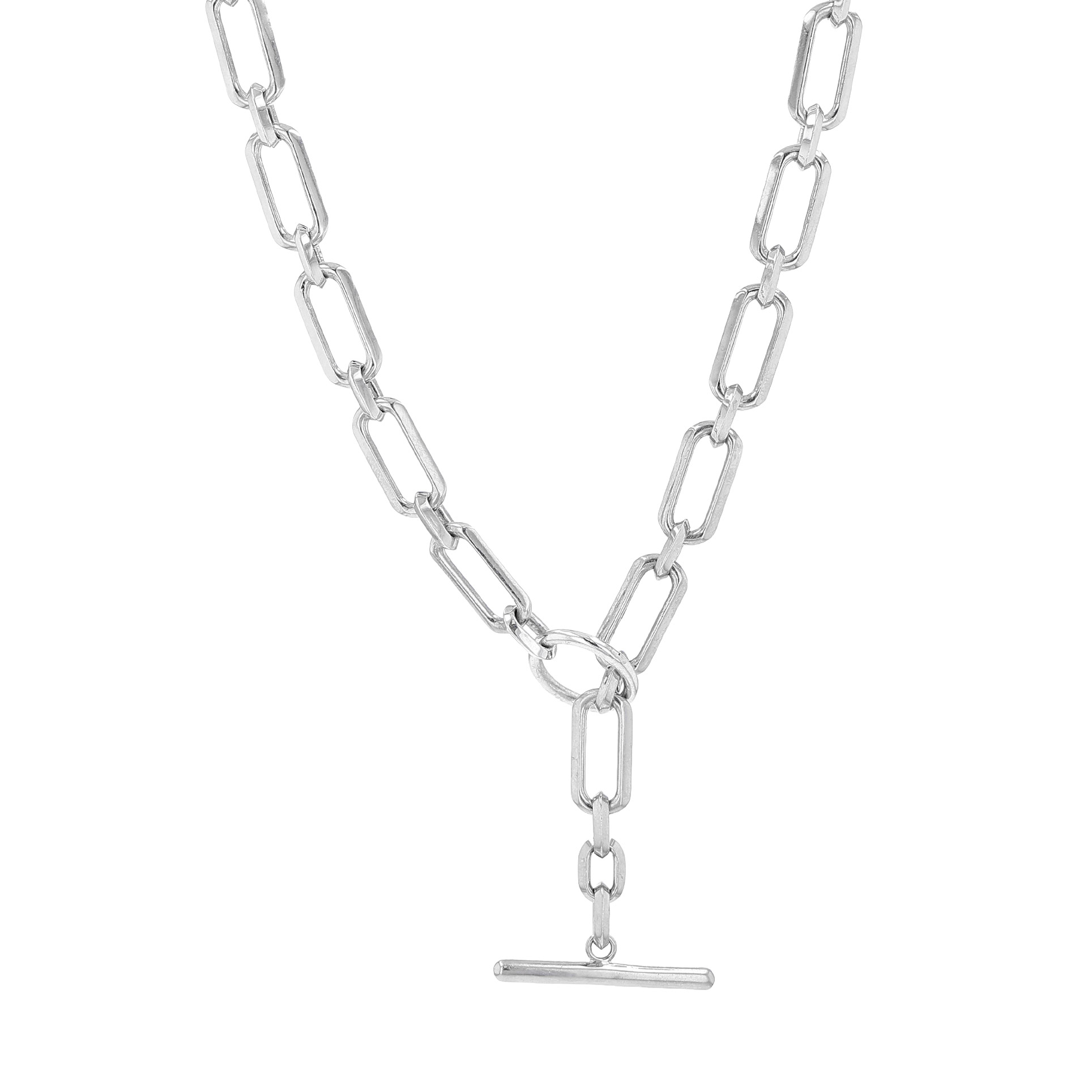 Sheryl Lowe Gwyneth Sterling Silver Toggle Chain Neckace | Costco