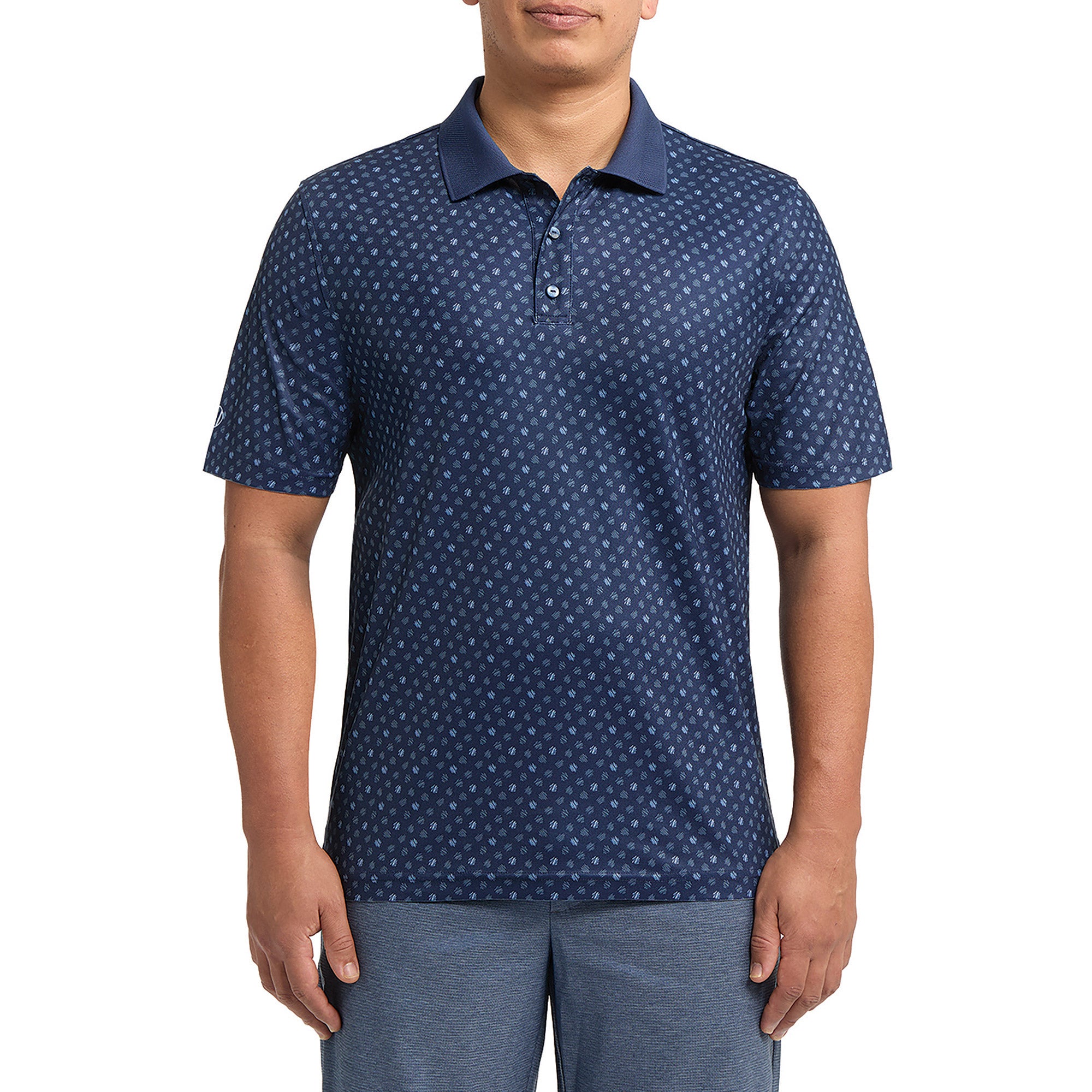 Sunice Men's Short Sleeve Printed Textured Polo | Costco