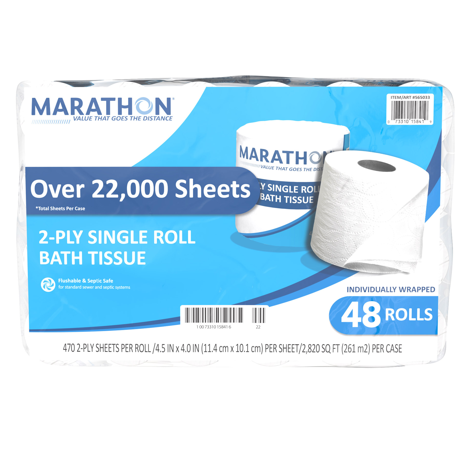 Marathon Bath Tissue  2-Ply  470 Sheets  48 Rolls