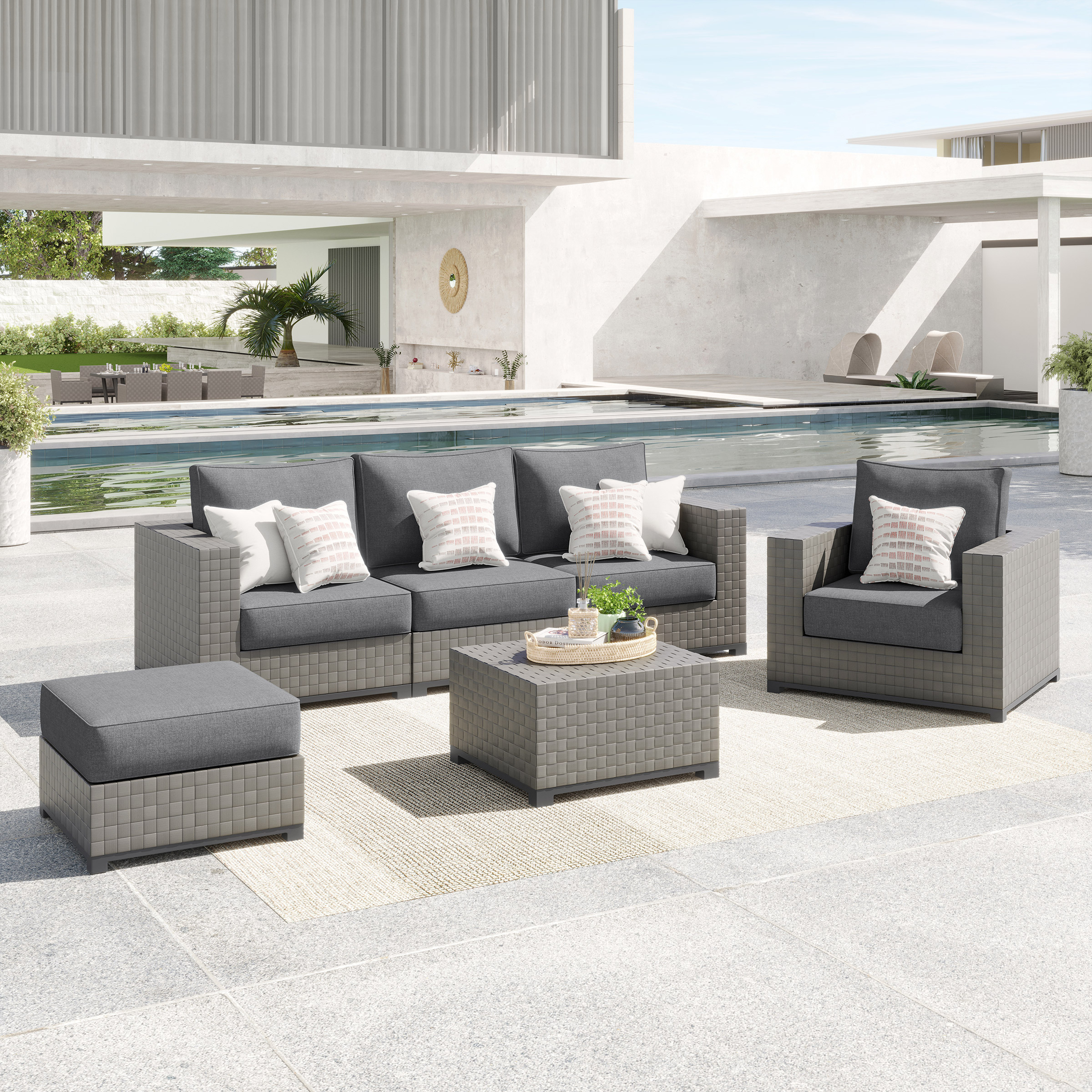 Soho 6-piece Patio Sectional Conversation Set | Costco