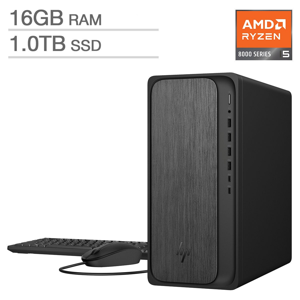 HP OmniDesk Desktop Tower - AMD Ryzen 5 8500G - 16GB Memory - 1TB