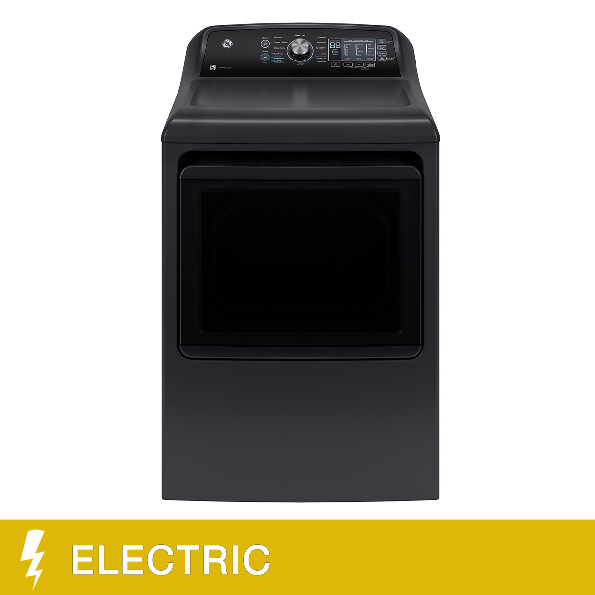 GE 7.4 cu ft. Diamond Grey Electric Dryer with SaniFresh