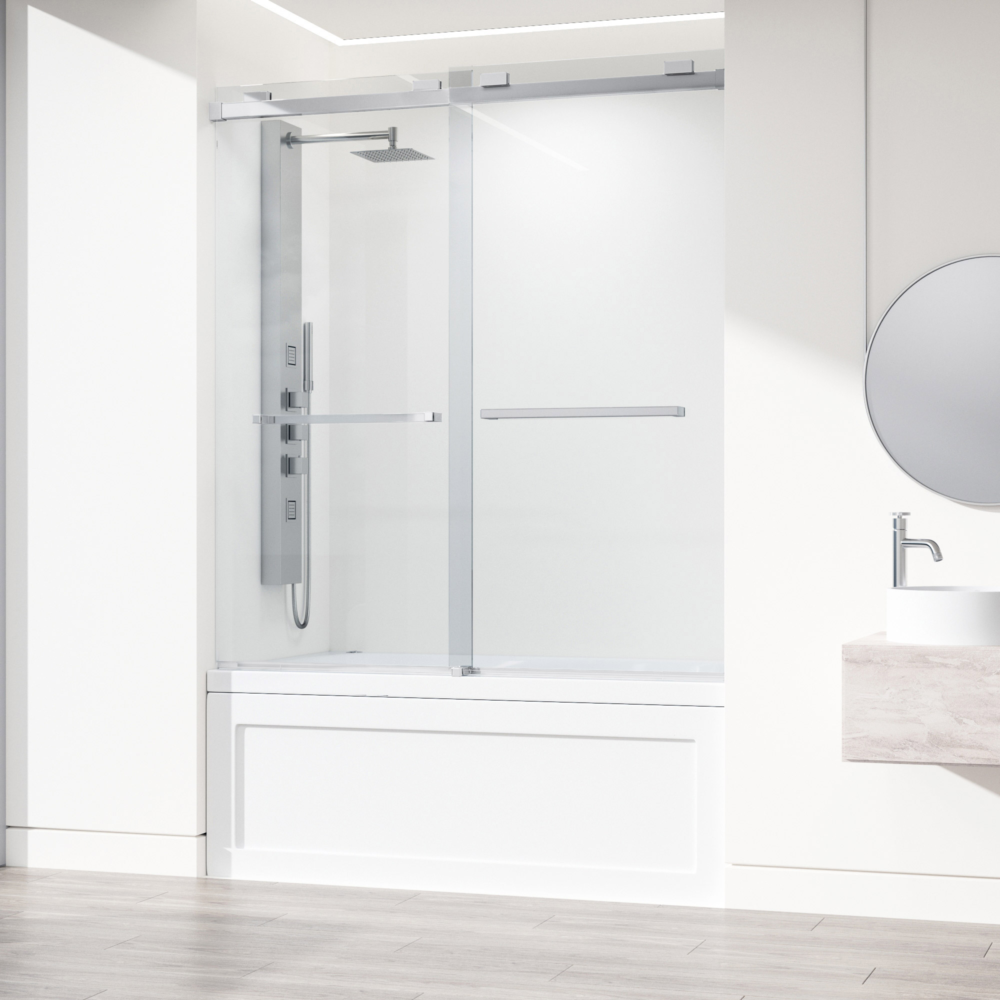 VIGO Houston Frameless Sliding Tub Door