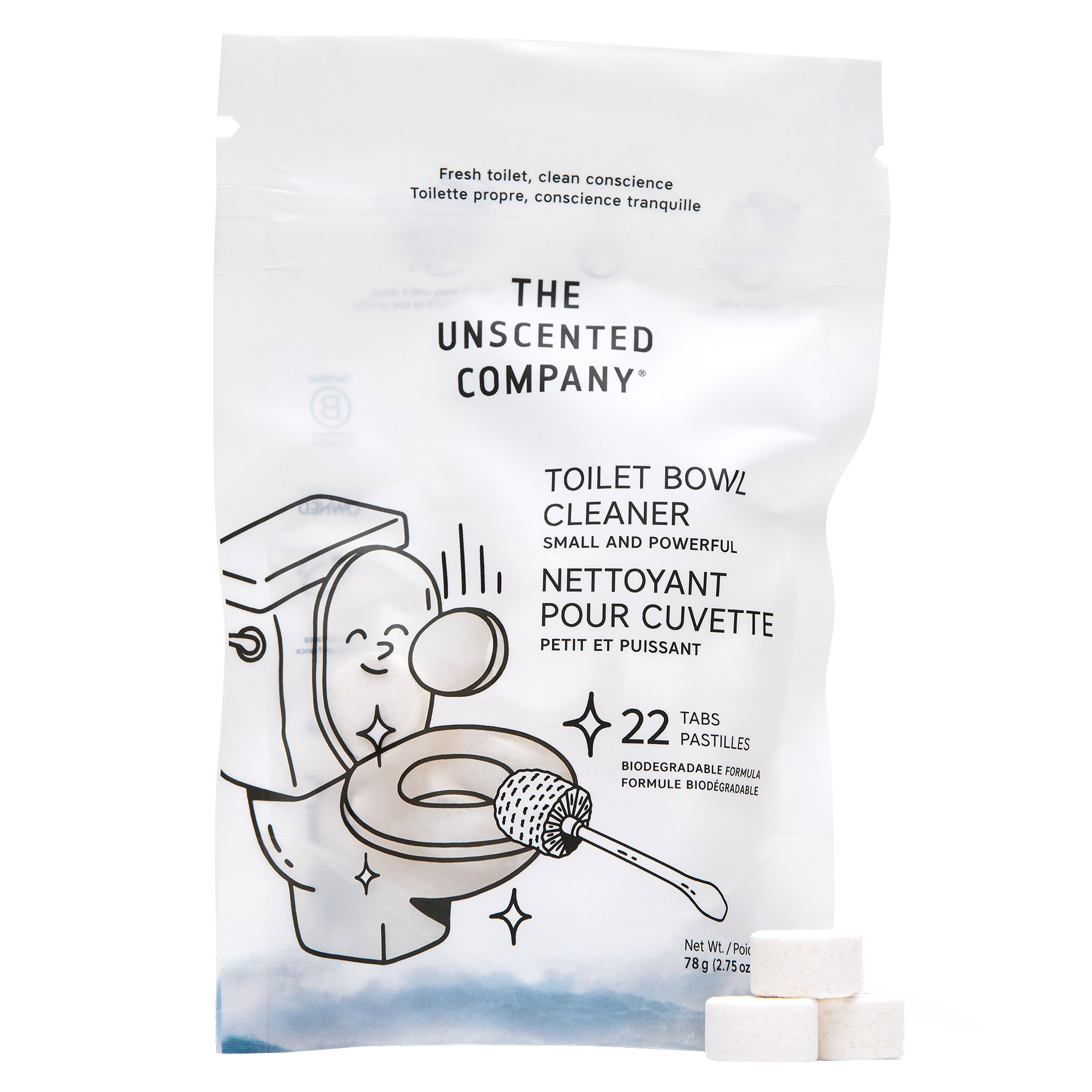 The Unscented Company Toilet Bowl Cleaner Tabs, 6-pack