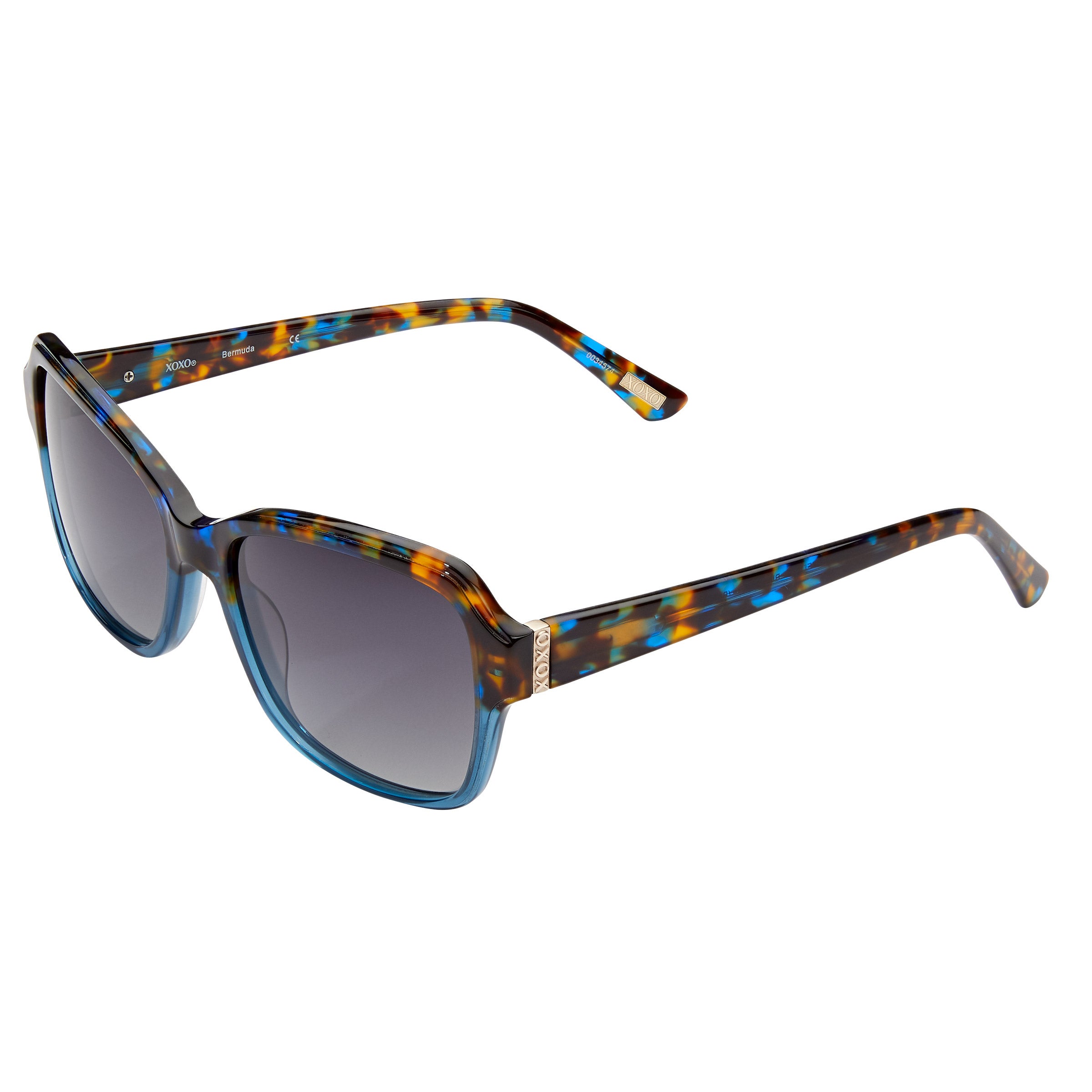 XOXO Bermuda Blue Tortoise Polarized Sunglasses | Costco display picture 3