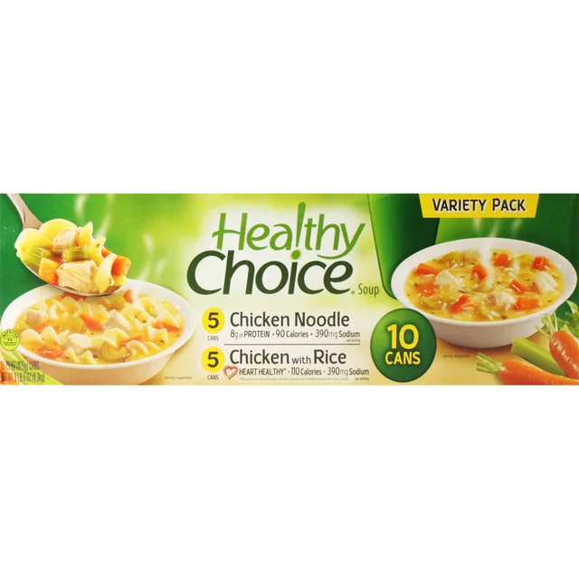 Healthy Choice Soup Chicken Variety Pack, 15 oz, 10-count