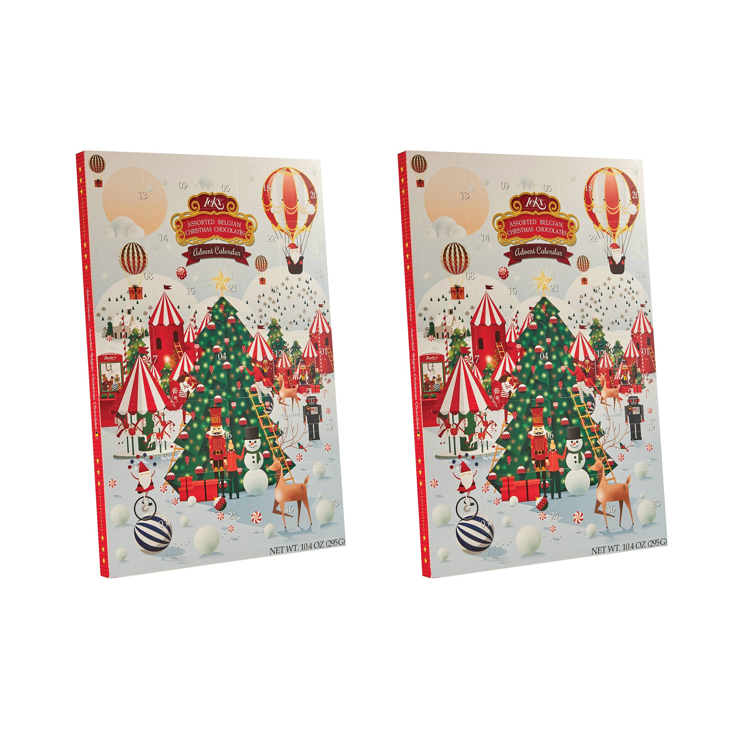 Ickx Advent Calendar With Assorted Belgian Christmas Chocolates, 2