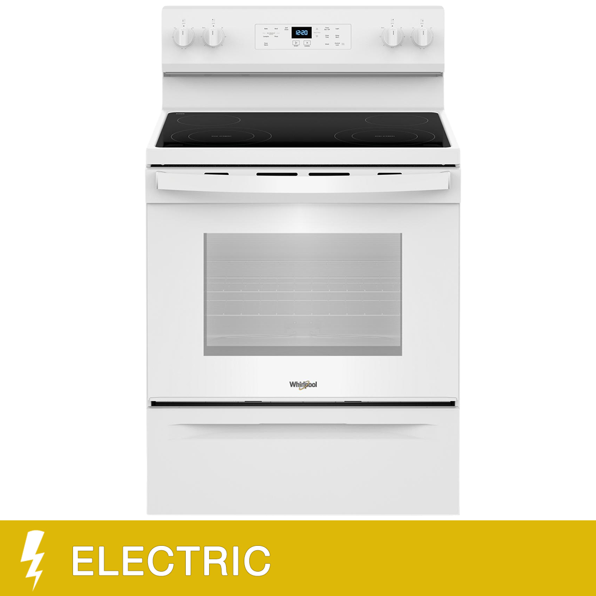 Whirlpool 30 in 5.3 cu ft Electric 4 Element Range with No Preheat Mode