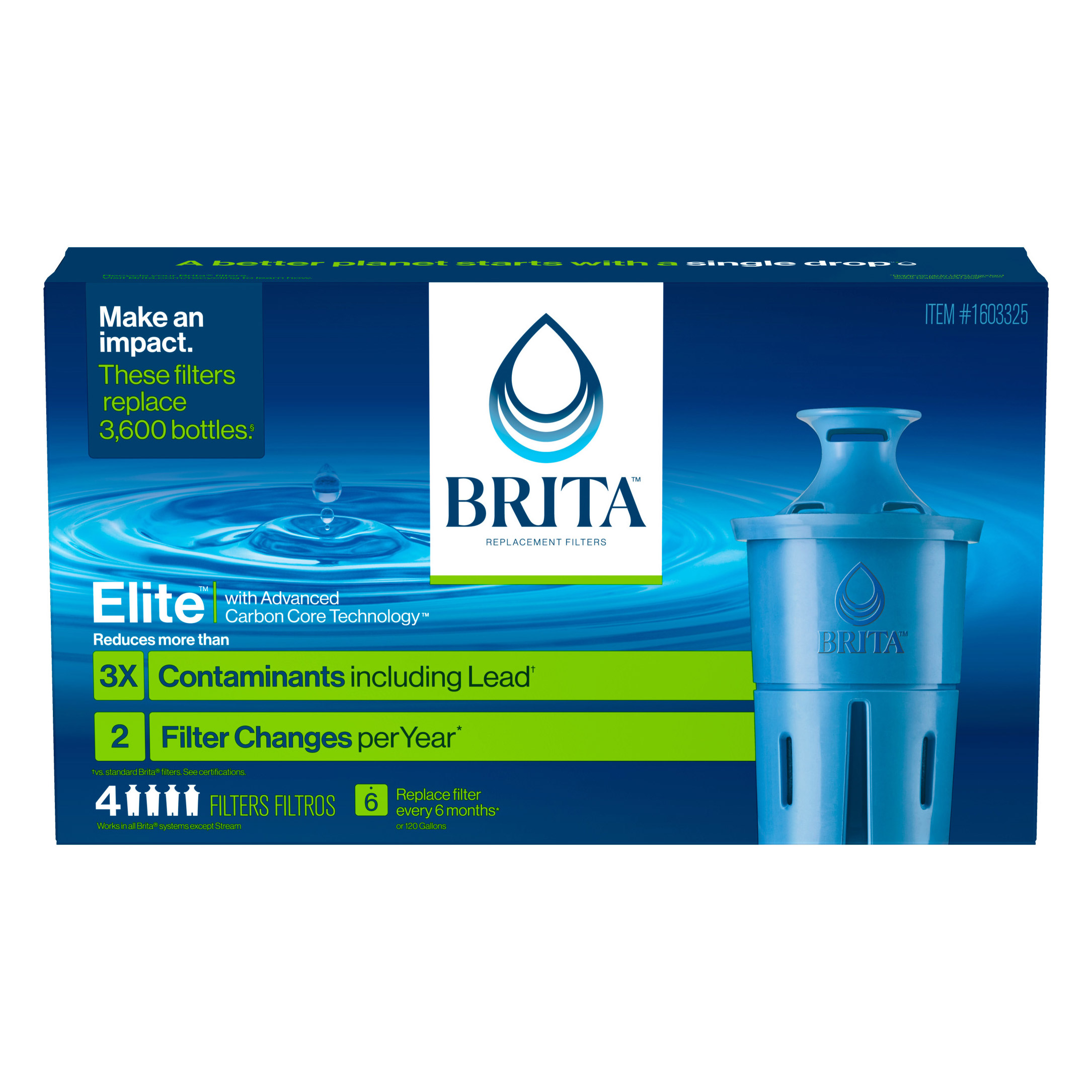 Brita Elite Replacement Water Filters, 4-count
