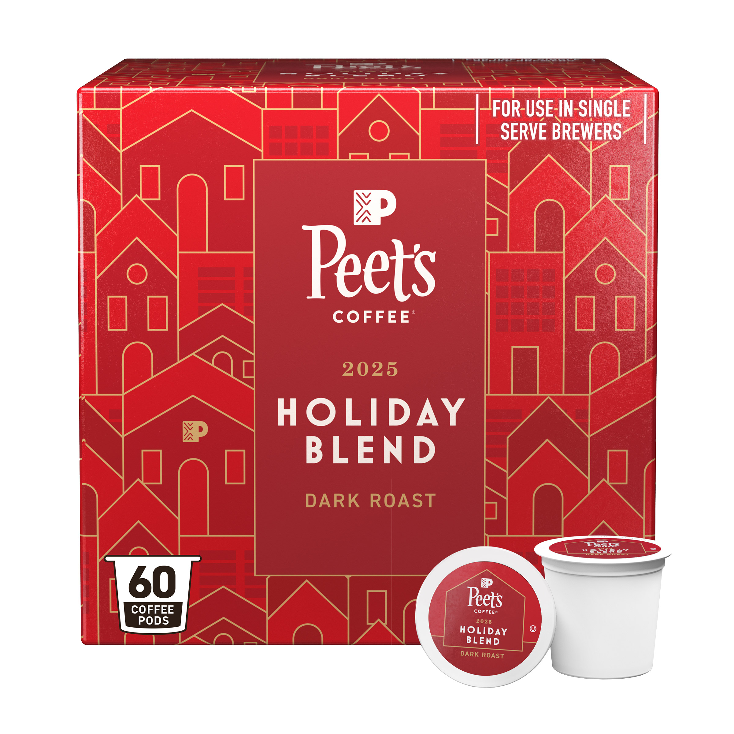 Peet’s Coffee Holiday Blend Single Serve Pods  60-count