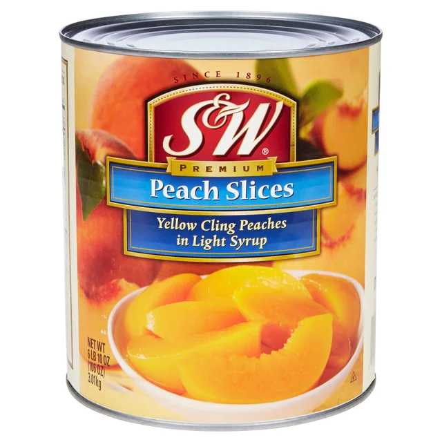 S&W Premium Sliced Peaches, 6 lbs 10 oz